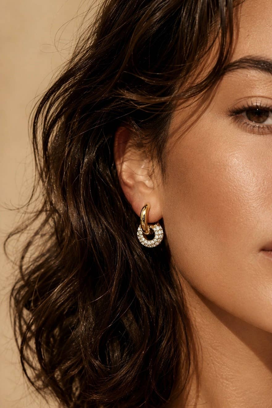 Boucles d’oreilles Éclat acier inoxydable doré
