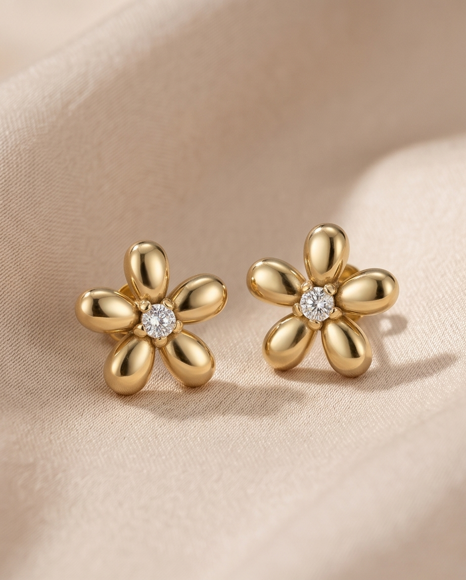 Boucles d’oreilles Flower – Élégance facile au quotidien