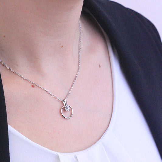 Mia-ketting - zilver en kristal