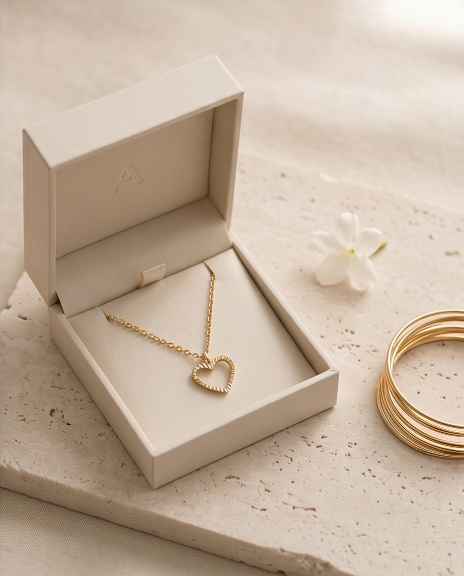 Gold-Plated Stainless Steel Heart Necklace 💖✨