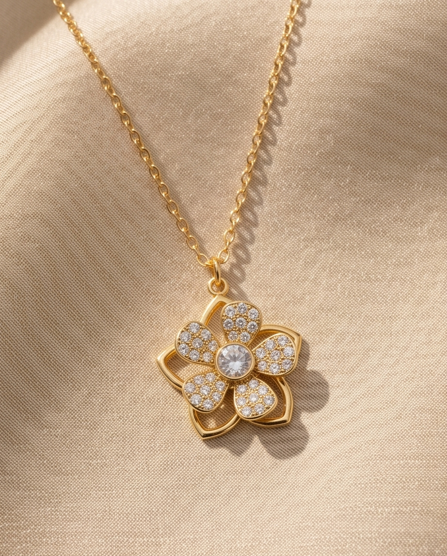 Anti-stress ketting Draaibare bloem – Verzacht & kalmeert ✨