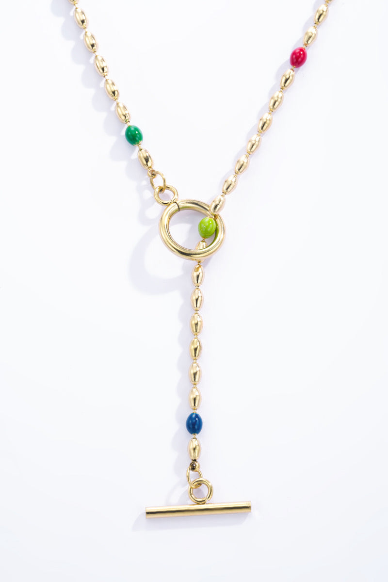 Collier Y coloré