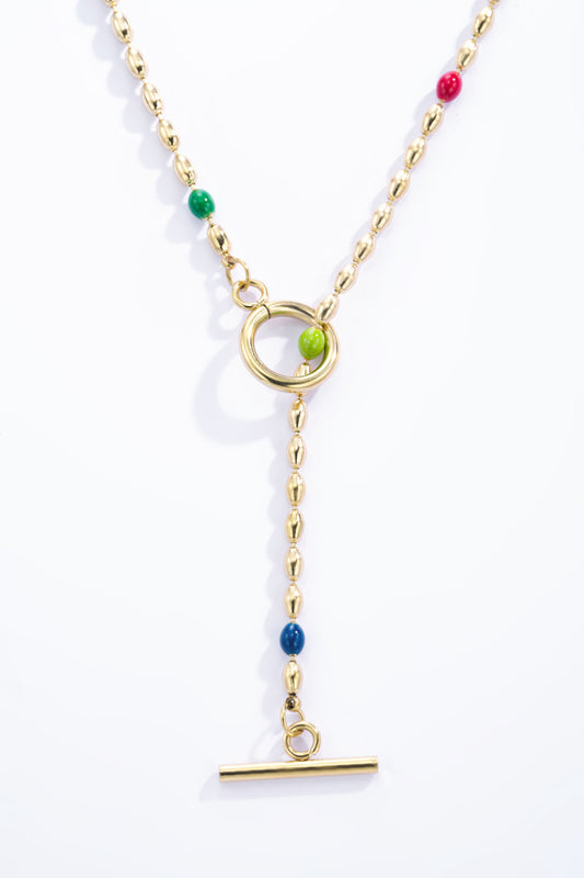 Collier Y coloré