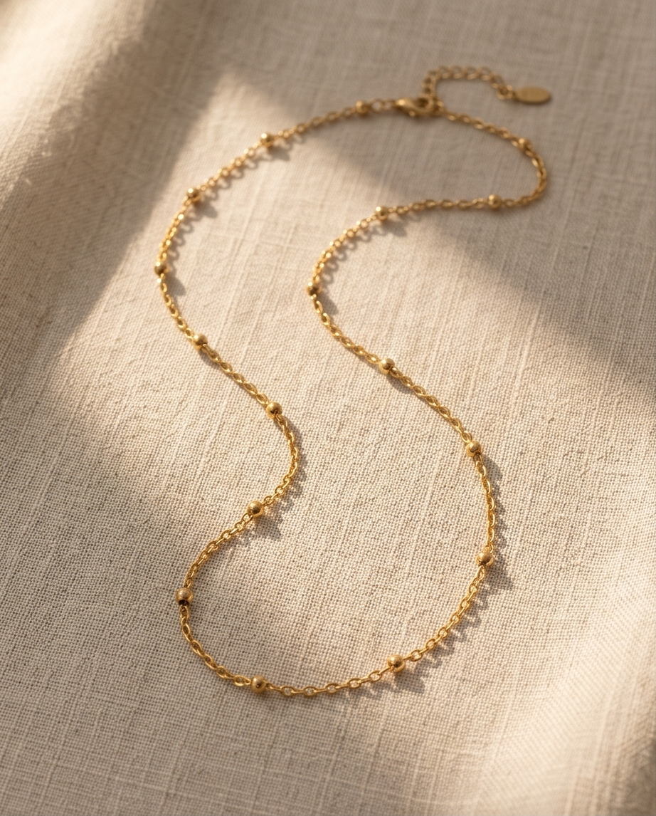 Ketting Senna Goudkleurig RVS – Waterbestendig