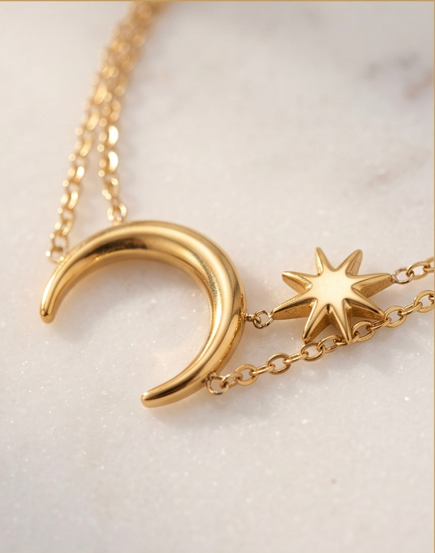 Roestvrijstalen Luna-armband – Goud of Zilver