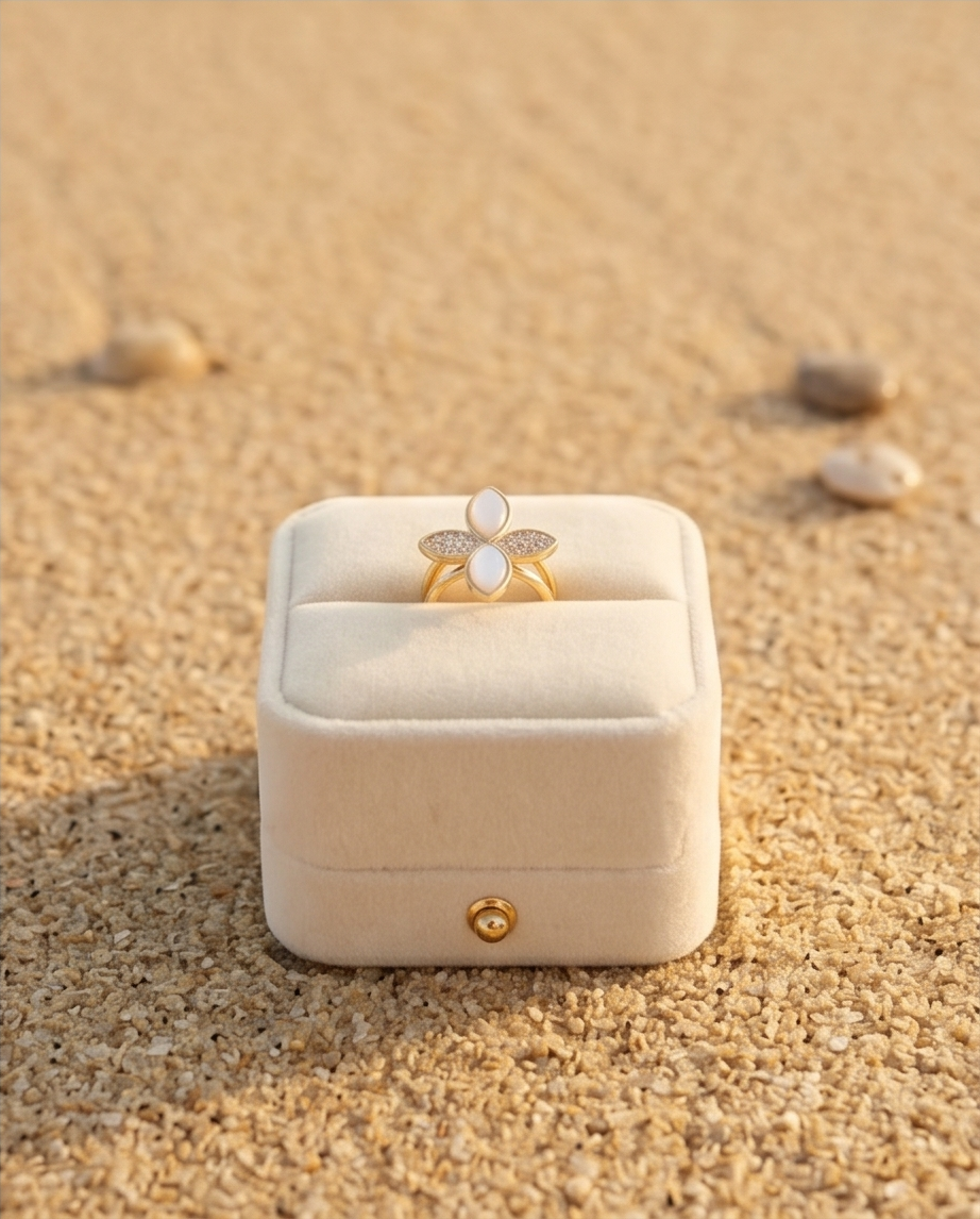 Bague Éloria – L’éclat floral qui sublime vos mains ✨