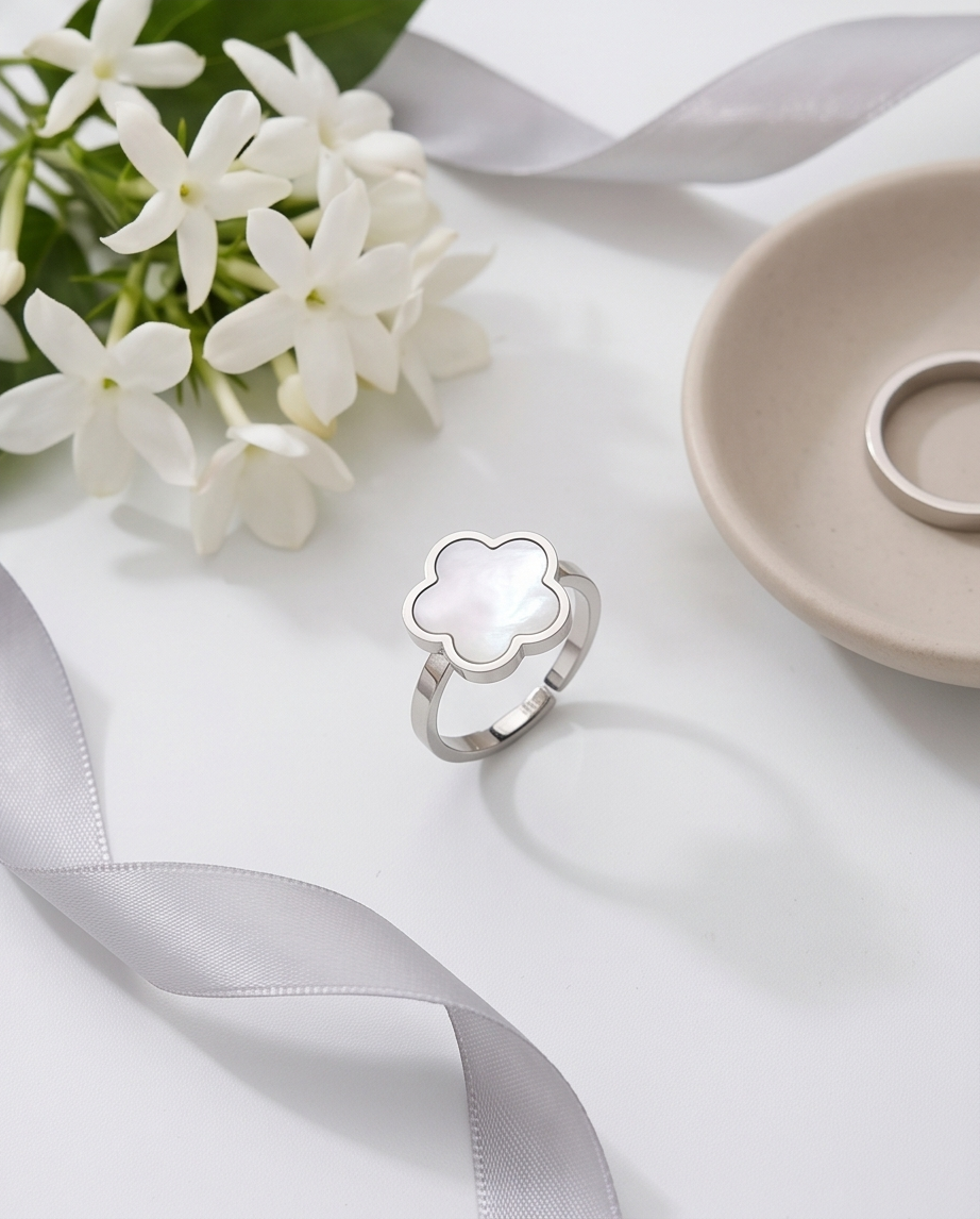 Bague- Olympia: Silver White
