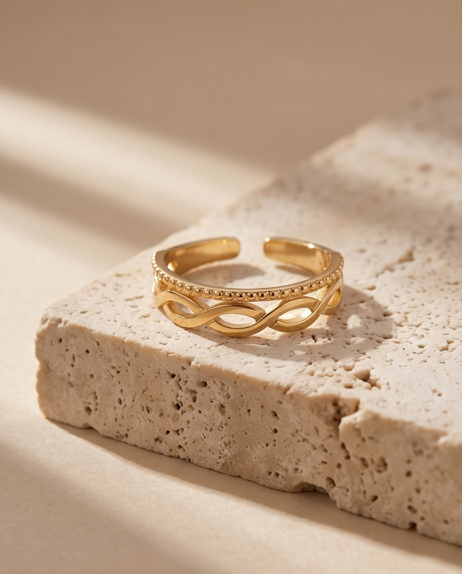 Gold Gege Stainless Steel Ring ✨