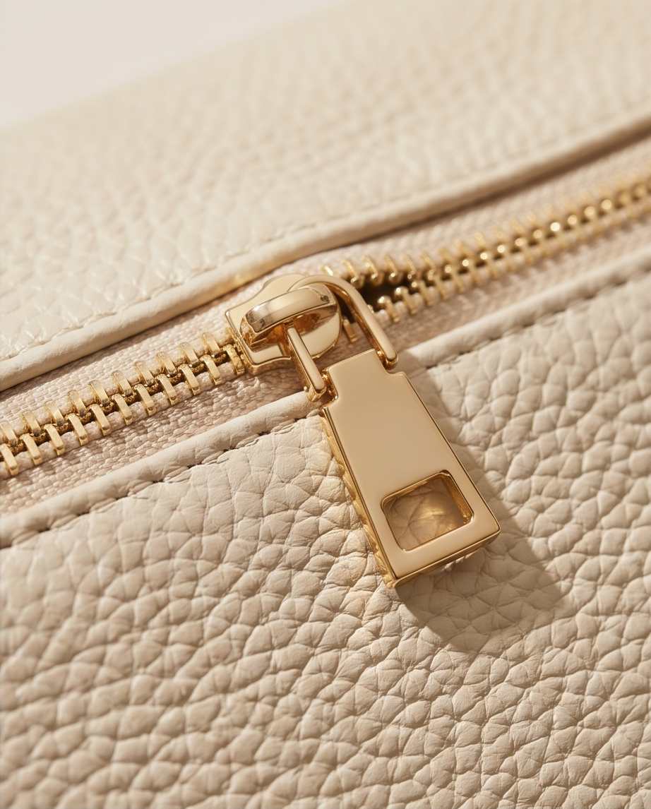 Beige leren schoudertas – Natuurlijke elegantie