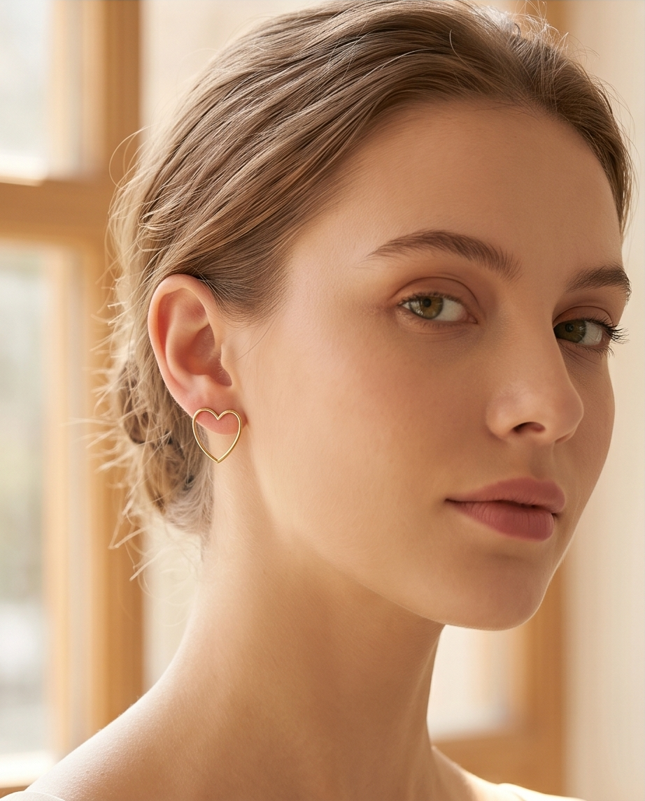 Boucles d’oreilles cœur – Touche love au quotidien
