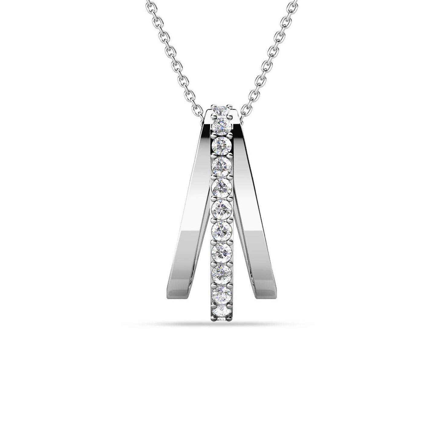 Aurielle-hangers - zilver en kristal
