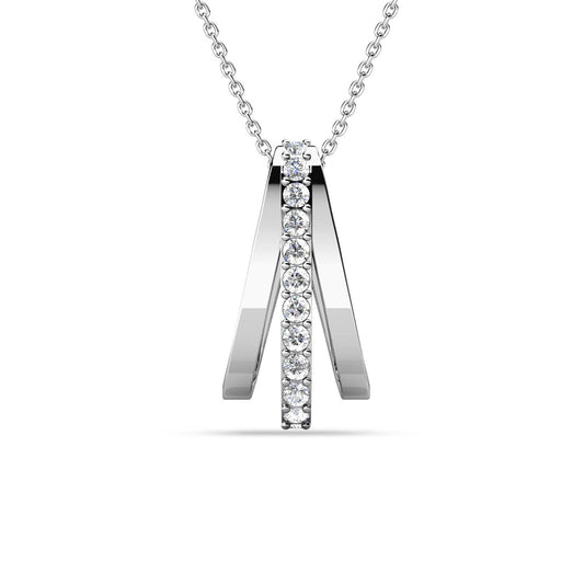 Aurielle-hangers - zilver en kristal