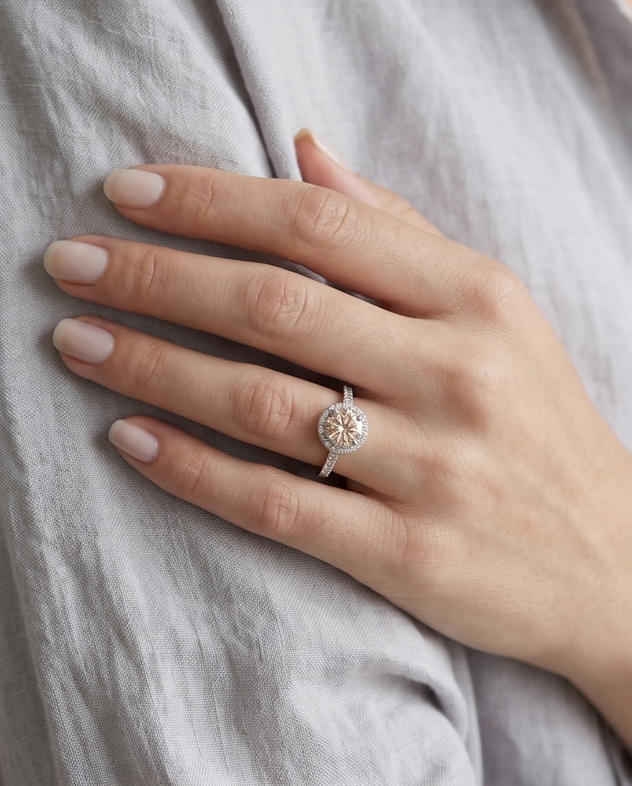 Rita Ring with Zircon - Champagnes