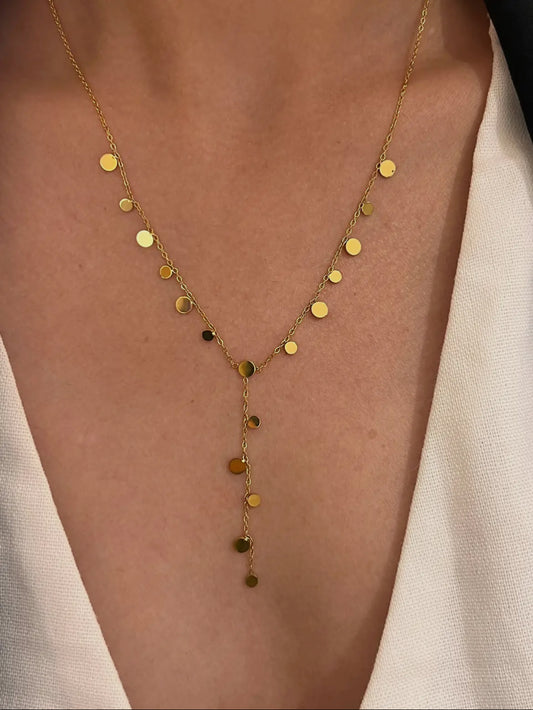 Collier Y Pampilles: doré