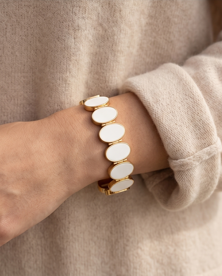 Bracelet élastique coloré – Jaune ou blanc, touche lumineuse