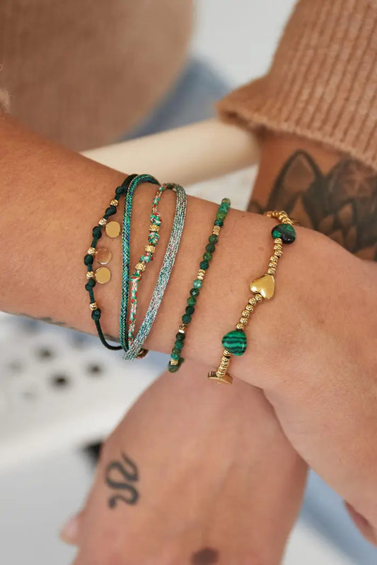 Bracelet perle vert