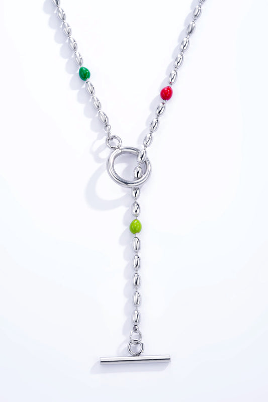 Collier Y coloré