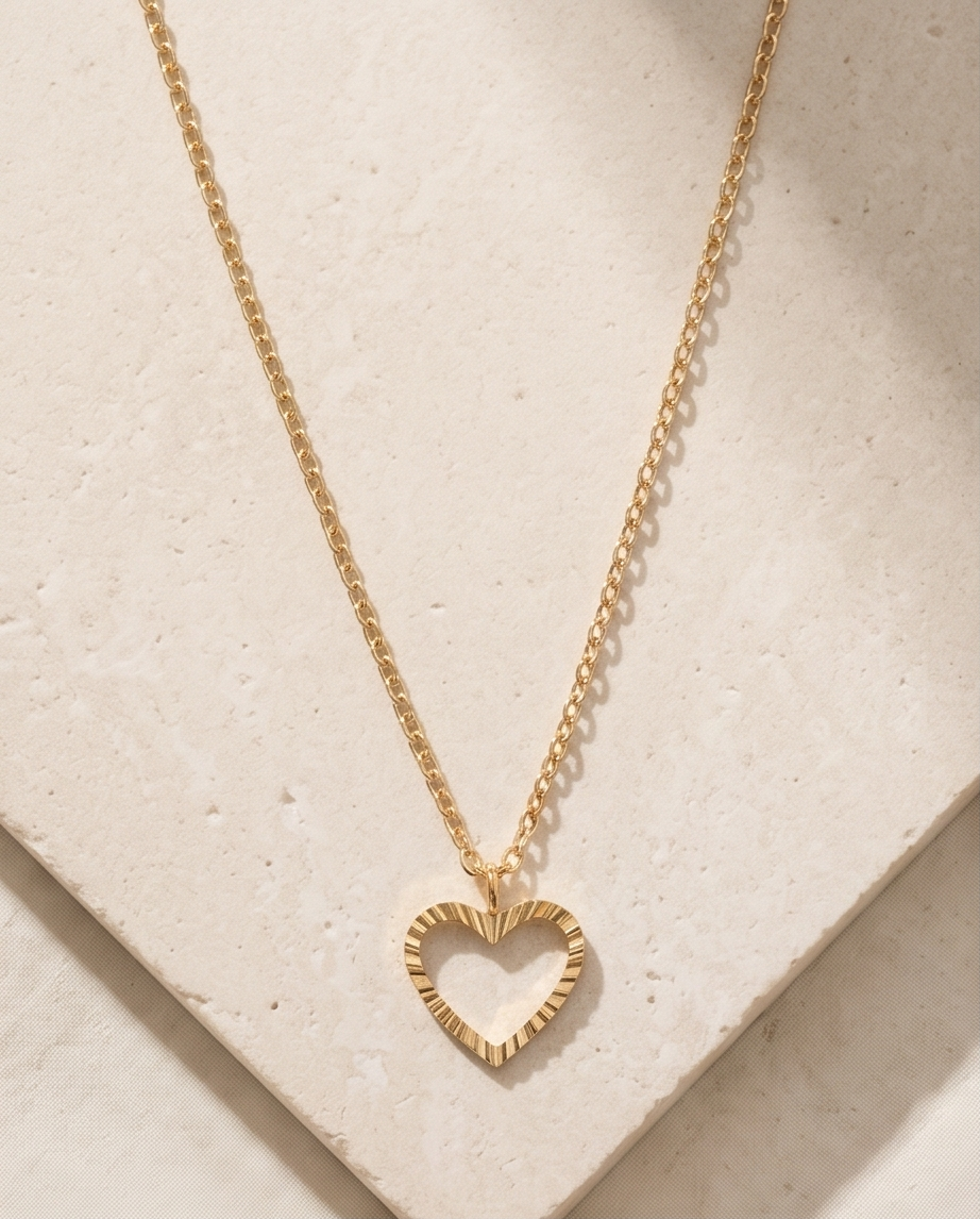 Gold-Plated Stainless Steel Heart Necklace 💖✨