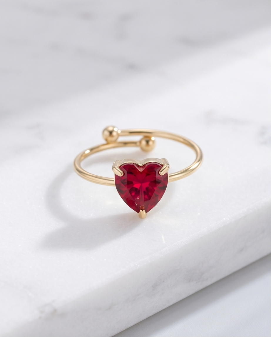 Stainless steel red-colored ring: Red