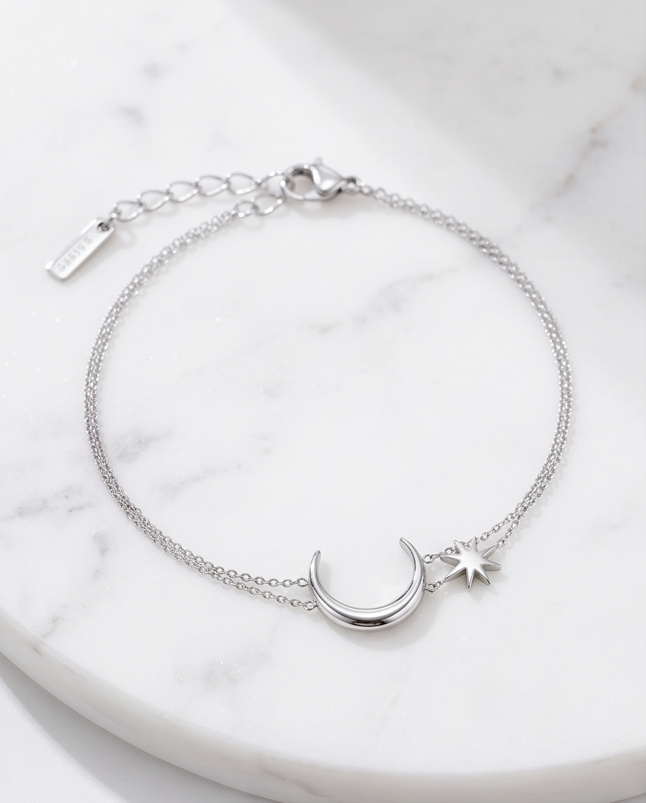 Roestvrijstalen Luna-armband – Goud of Zilver