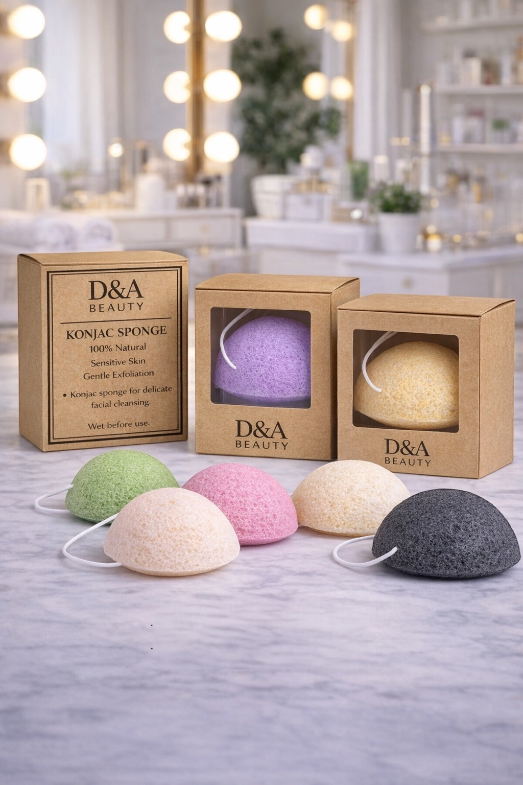 🧼Natuurlijke Konjac gezichtsspons – Zachte & stralende huid