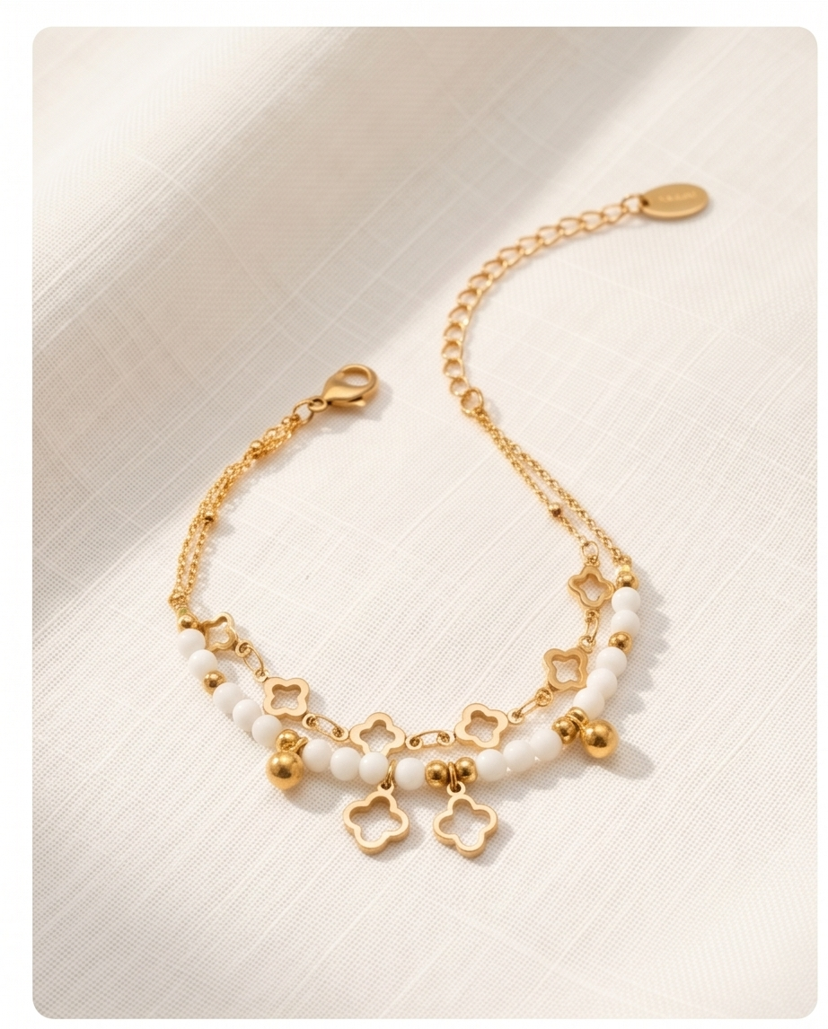 Diana multi-strand bracelet – White or turquoise ✨