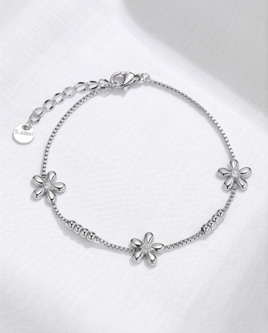 Bracelet Flower en acier inoxydable
