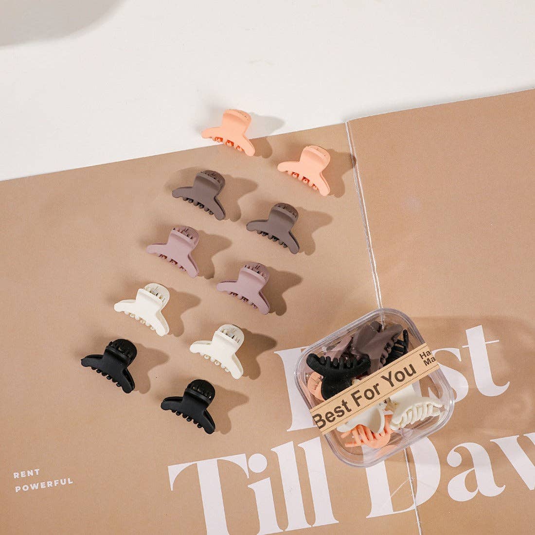 Beau - Coffret de petites pinces à cheveux mignonnes: FLEUR / 10
