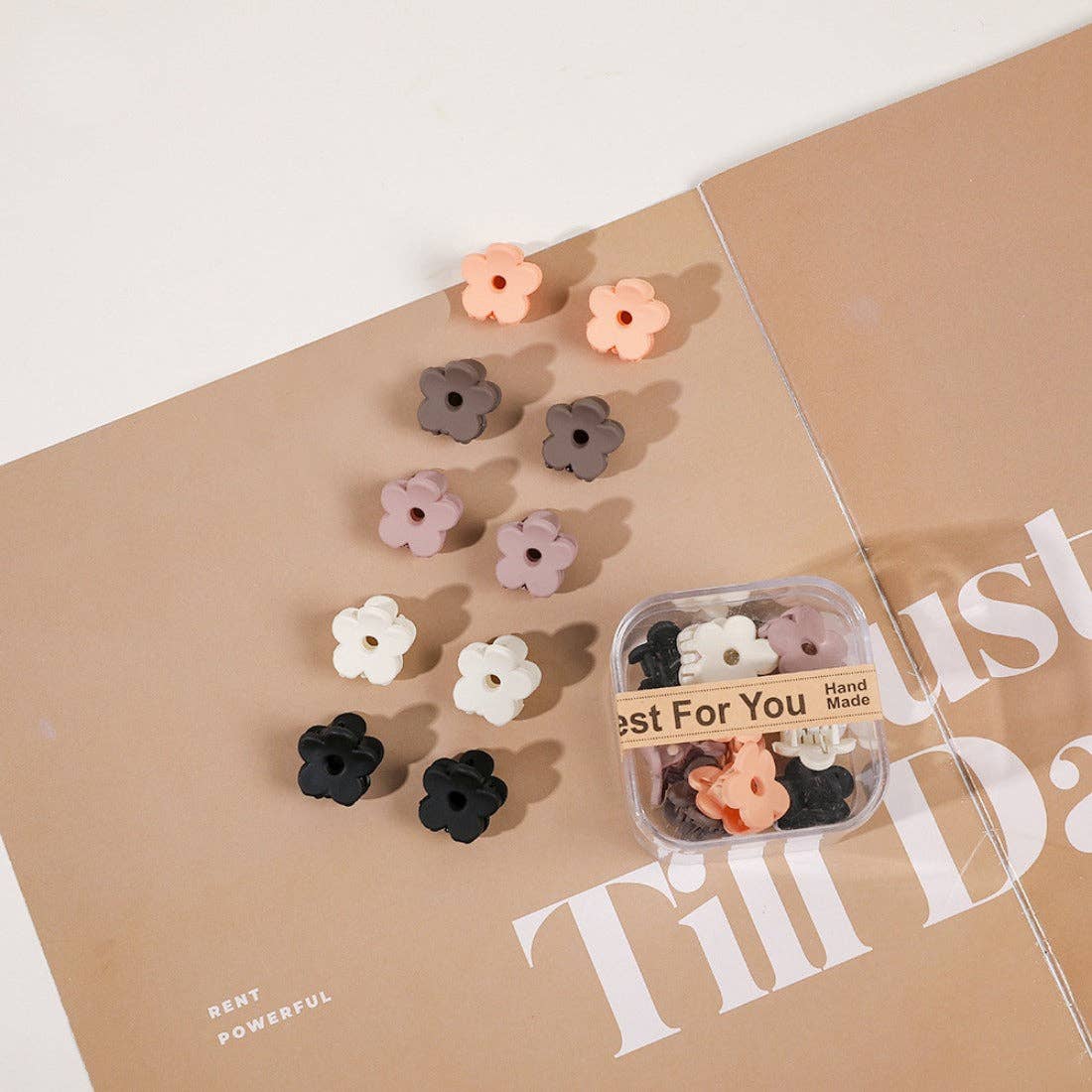Beau - Coffret de petites pinces à cheveux mignonnes: FLEUR / 10