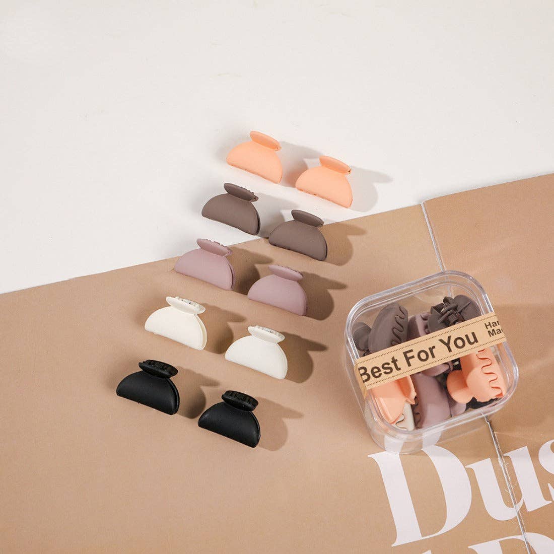 Beau - Coffret de petites pinces à cheveux mignonnes: RECTANGLE / 10