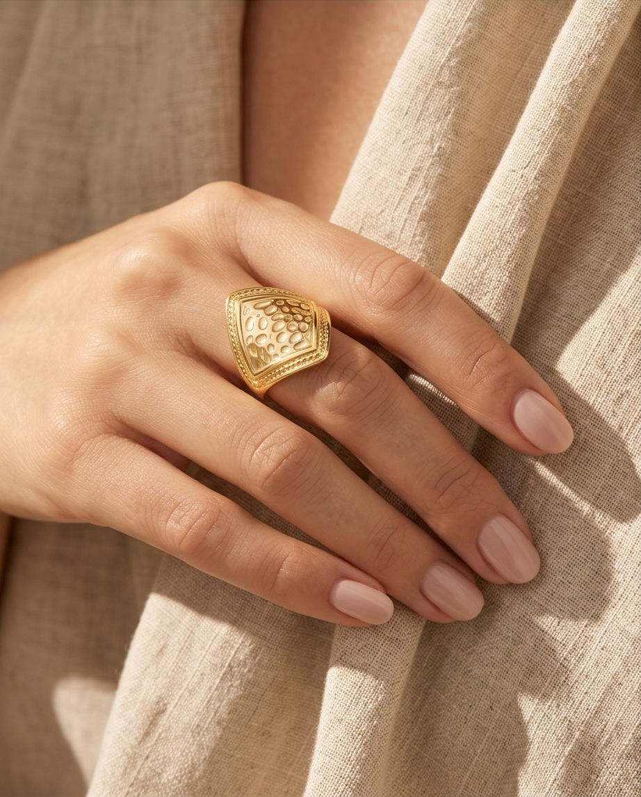 Cleo Gold Plated Stainless Steel Ring ✨🔥