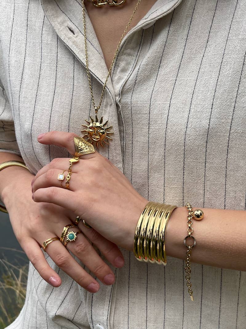 Barbara bangle armband: goud