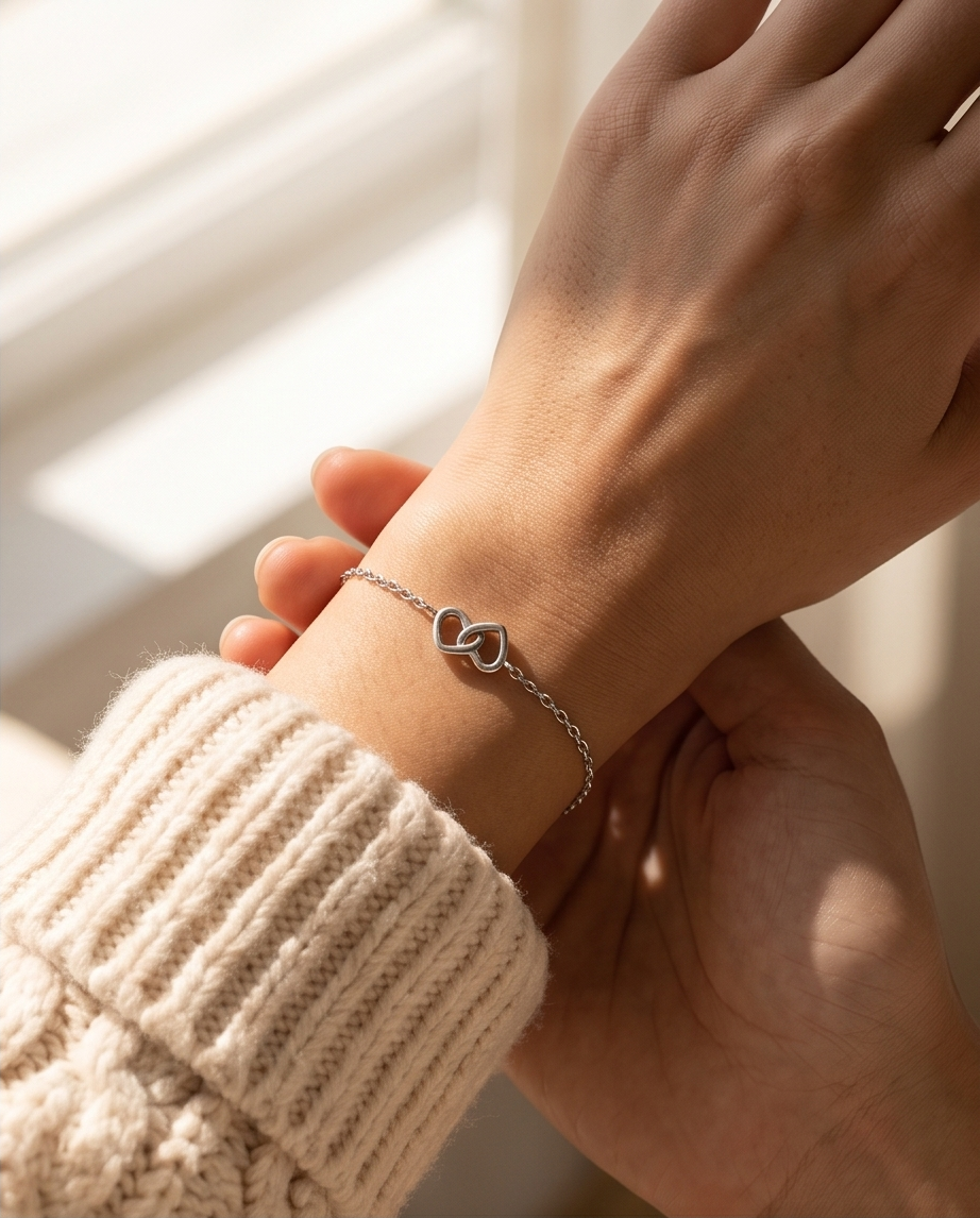 Bracelet Dahlia argenté – Douceur