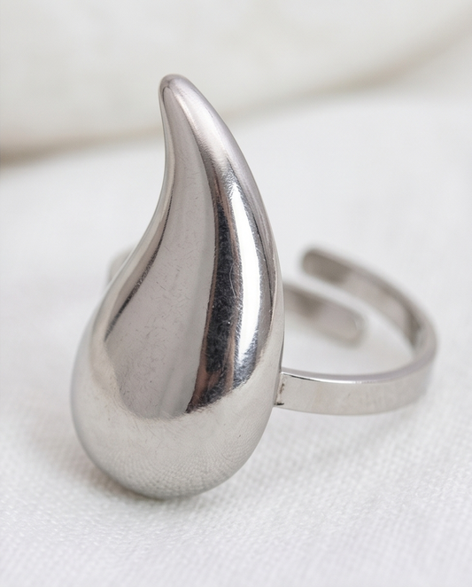 Verstelbare druppelring: zilver