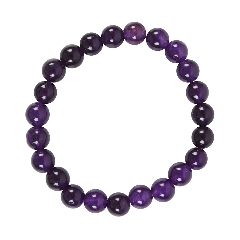 Bracelet avec pierres précieuses en améthyste du chakra du troisième œil