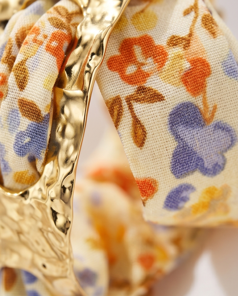 Bracelet jonc avec foulard – Chic & tendance