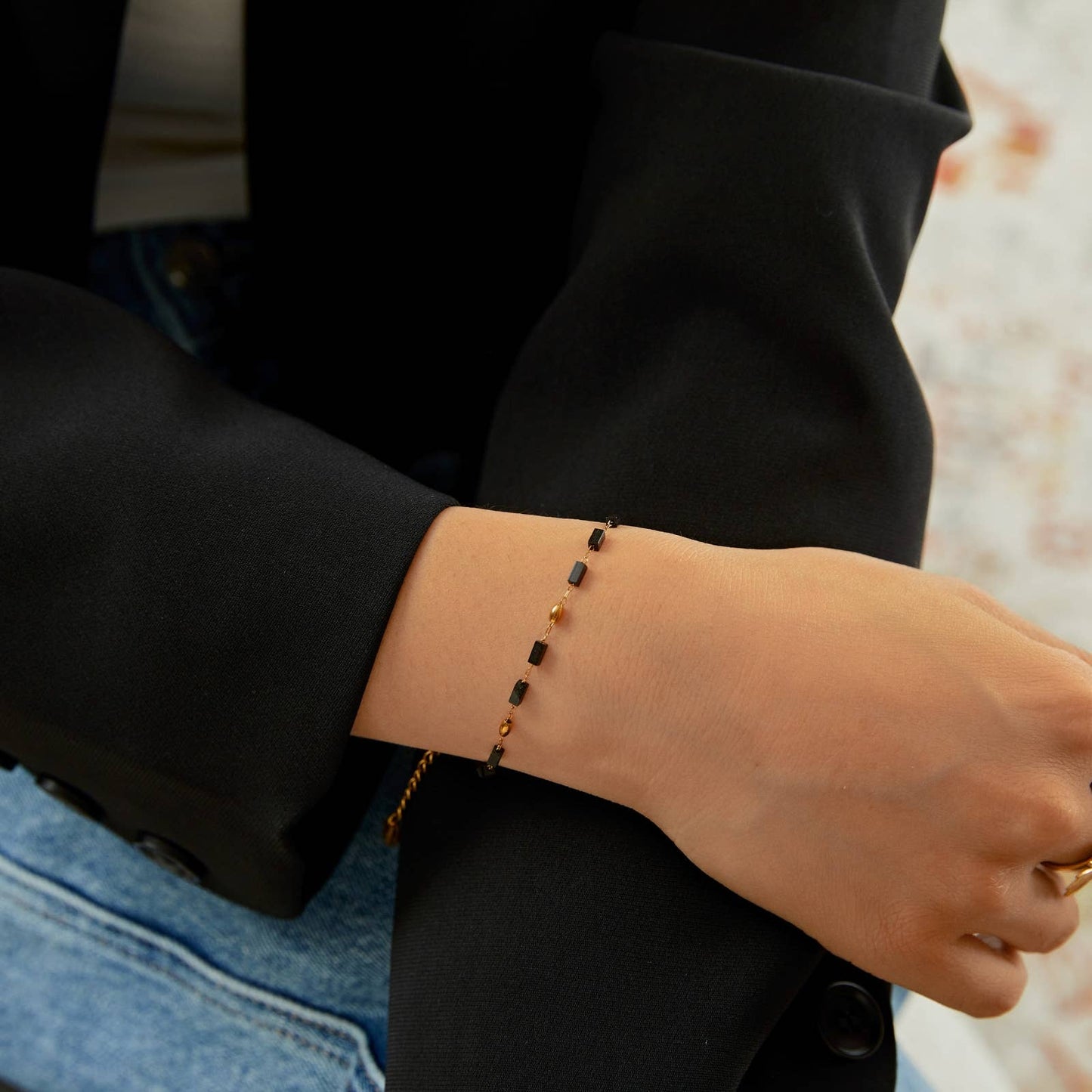 Philippa black onyx bracelet – Dark & stylish