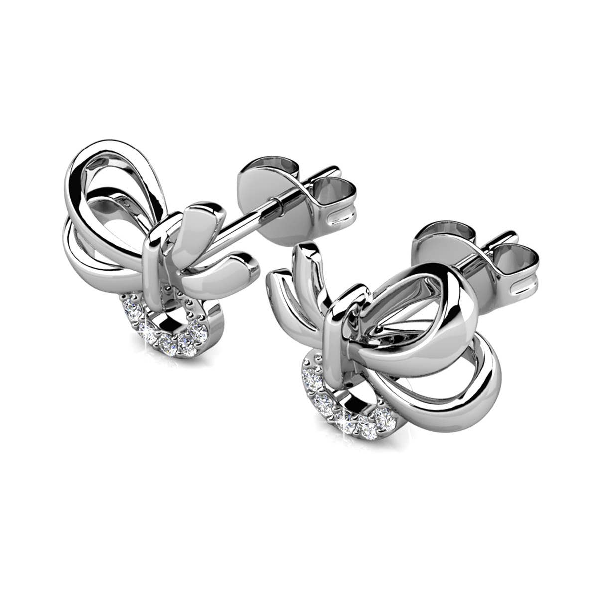 Boucles d'oreilles Posie - Argenté et Cristal