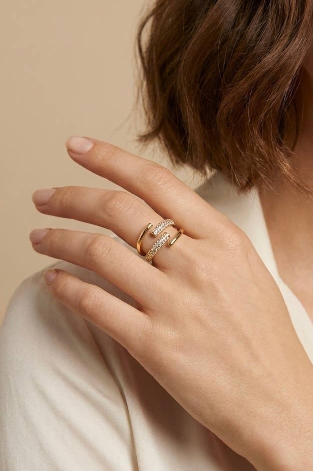 Bague Popy en acier inoxydable – Doré ou Argenté