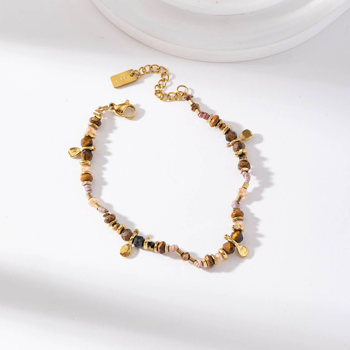 Bracelet chaîne simple  - Maya: Oeil de tigre