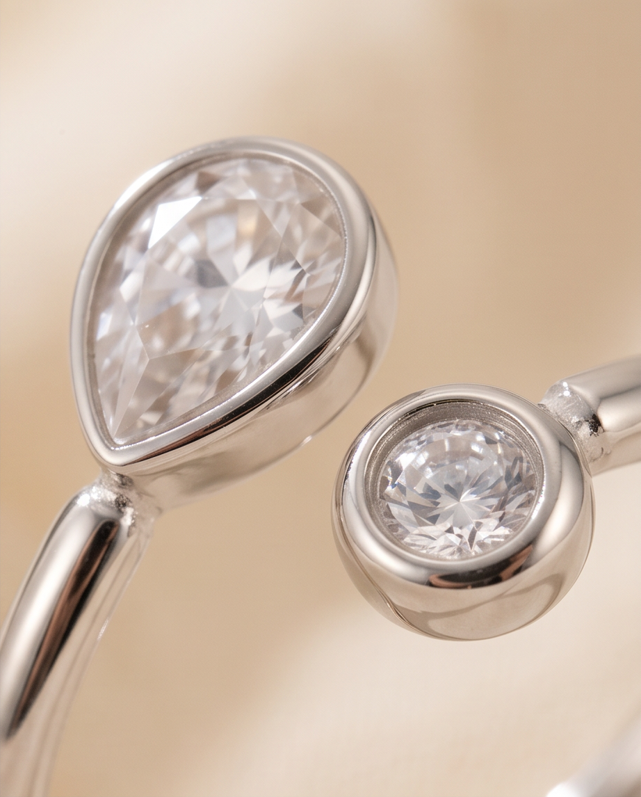 Elise ring in roestvrij staal – Goud of Zilver