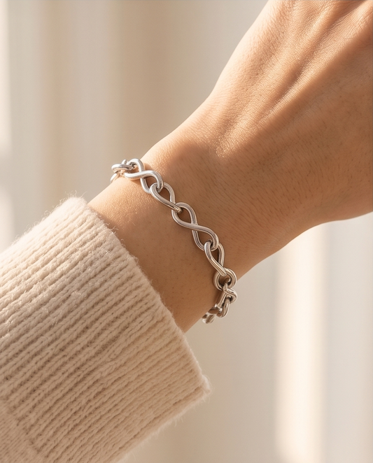 Bracelet Infini argenté - Infinity Glow ♾️✨