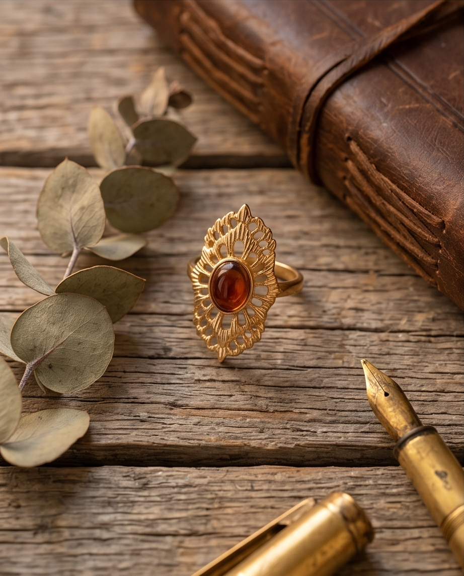 Gouden Kira-ring van roestvrij staal – Minimalistische elegantie