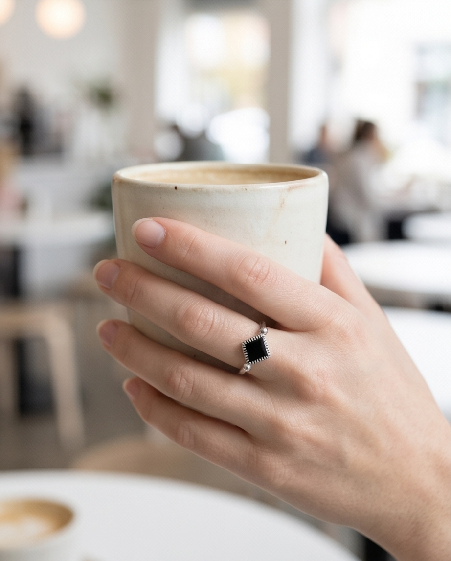 Mini Ring - Black Silver 🖤
