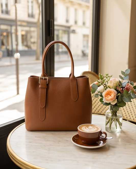 Leren tas Ernesta camel – Italiaanse elegantie