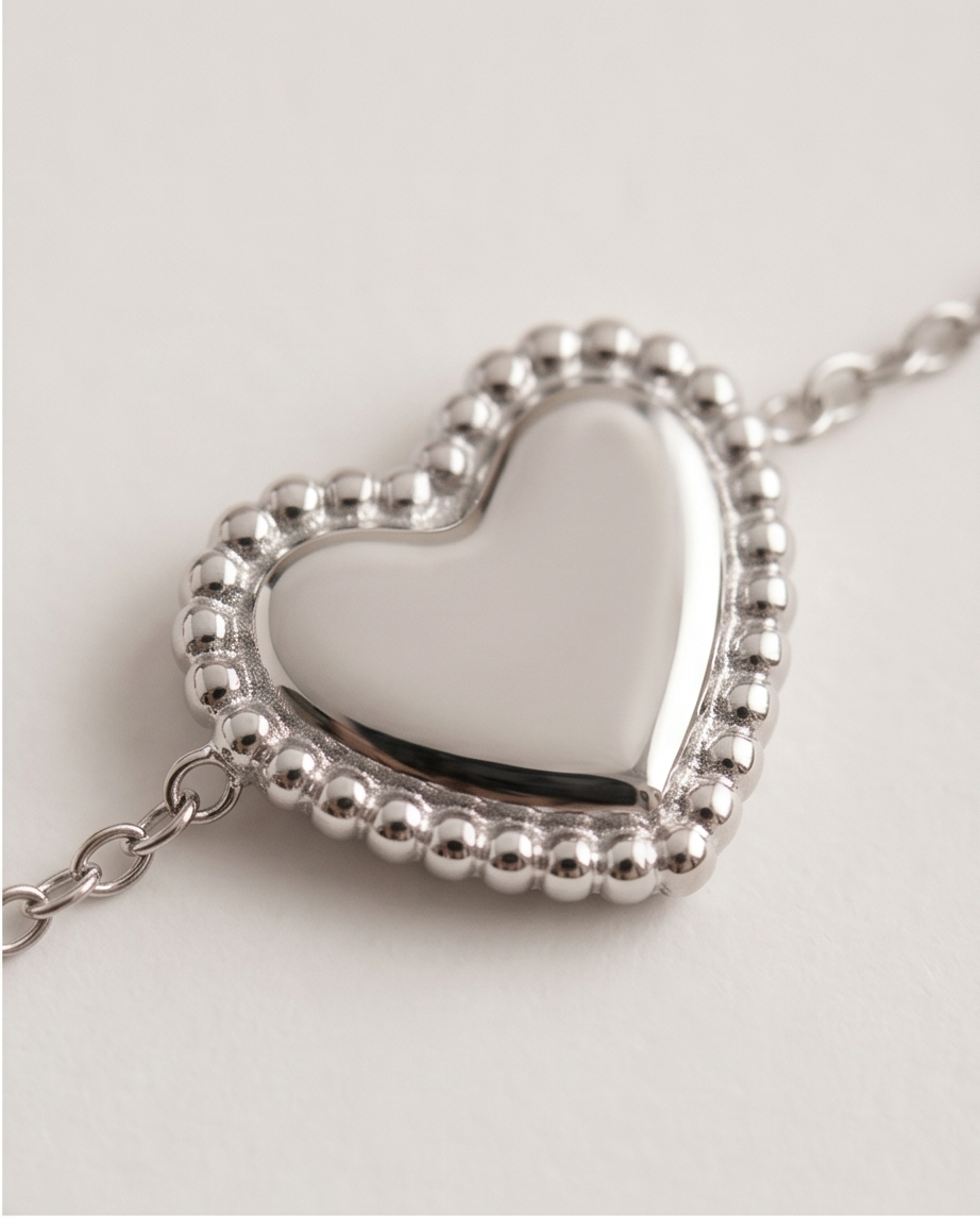 Fine chain heart bracelet – Gold 💖✨
