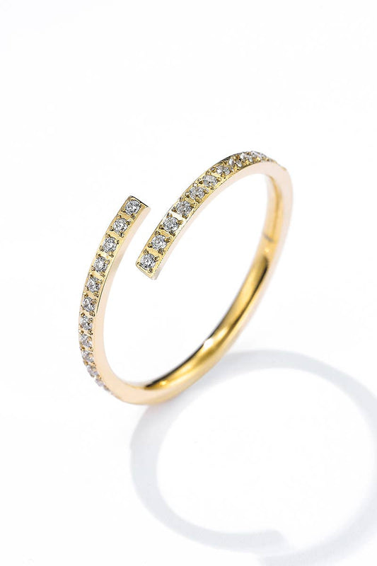 Bague Tommy enlacée strassée: Or