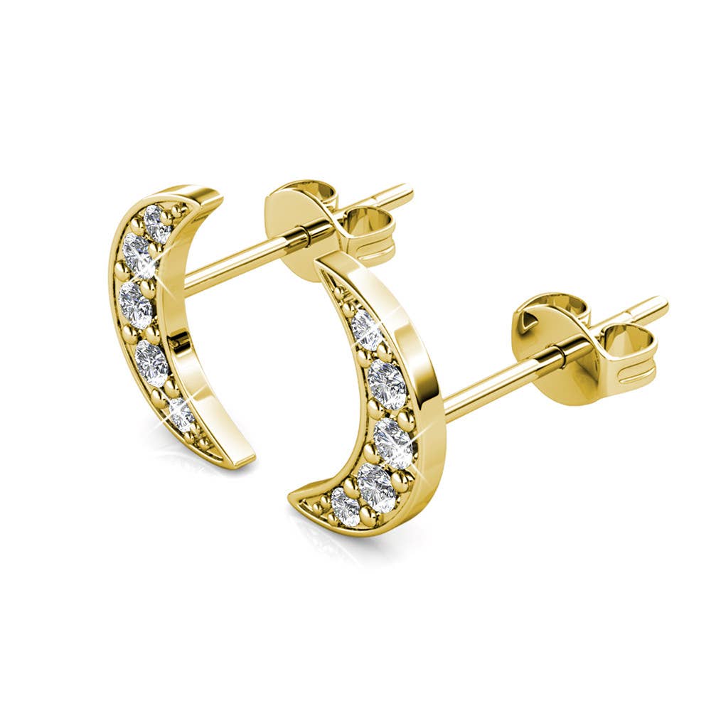 Boucles d'oreilles Crescent Moon - Doré
