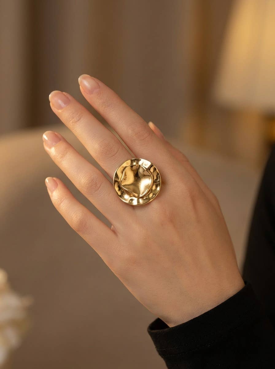 Siera Gold-Plated Stainless Steel Ring – Effortless style