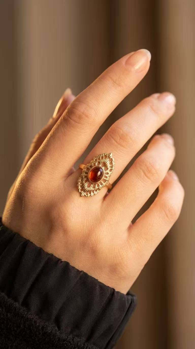 Gouden Kira-ring van roestvrij staal – Minimalistische elegantie